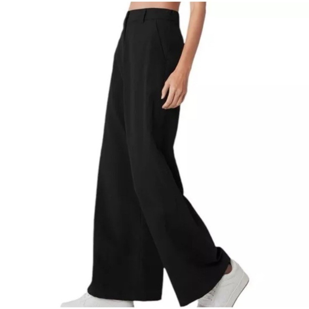 Alo Yoga High Waist Pursuit Trouser Pants Sz XS Wide Leg Casual Stretch Comfort